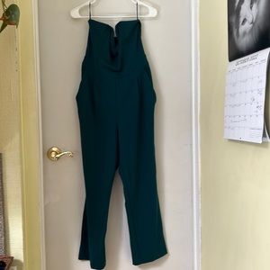 Express forest green jumpsuit; great condition; worn once
